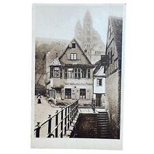 Postkarte AK Speyer am Rhein Wirtschaft zum halben Mond Straßenansicht Ungl.