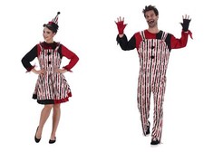 Horror Clown schauriges Clownkostüm Damen Herren Narr Karneval Halloween