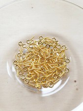50 x Ringschrauben/Ösenschrauben/Schraubösen zur Schmuckherstellung Gold 10mm