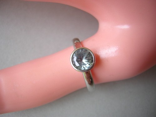 925 silber ring farbstein blau - silber,