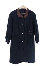 HENSEL & MORTENSEN Klassischer Herren Mantel XL Schwarz Elegant Vintage