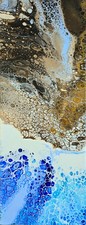 Abstrakt meer strand acrylbild - meer,