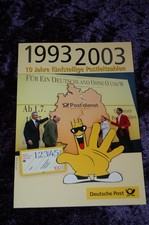 Bund Erinnerungsblatt 3/2003,  "10 Jahre fünfstellige Postleitzahlen"
