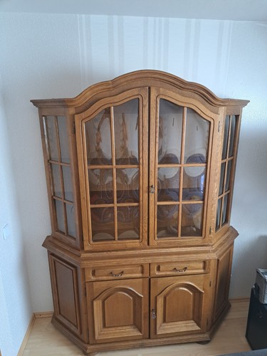Vitrinenschrank massivholz - vitrinenschrank,