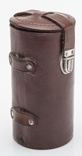 Objektivköcher Köcher lens case klein small in Braun brown universal Echtleder