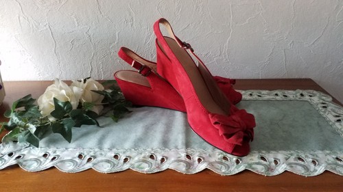 Rote keilsandalette sandale - rote,