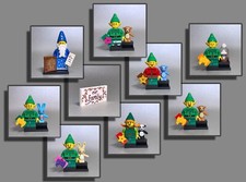 LEGO® Figuren Weihnachten Wichtel Elf Zauberer Teddy Hase Lebkuchenhaus