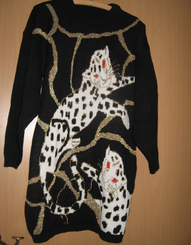 Pullover damen leopard l - pullover,