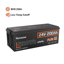 Humsienk 24V 200Ah Plus 5120Wh