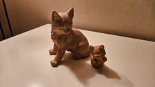 2 schöne kleine DEKO Katzen aus Terracotta