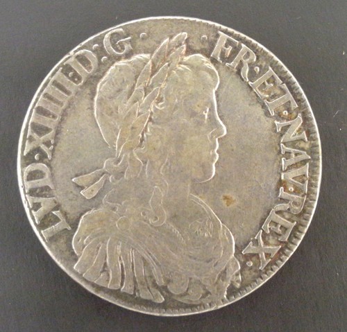 Louis xiv ecu mit - louis, (1643-1715)