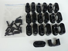 10 St. Bakelitschellen Aufputzschellen Kabelschellen Neu DDR 8-18 mm + Schrauben