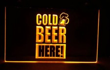 Kaltes Bier hier Schild Kunst Wanddeko Haus Cafe Bar LED Leuchtreklame Größe ...