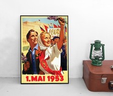 Poster DDR 1. Mai 1953 FDGB