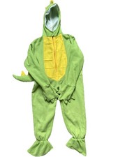 Drachenkostüm Grün Gr. 128/134 Fasching Karneval Kinder Warm Mit Reißverschluss