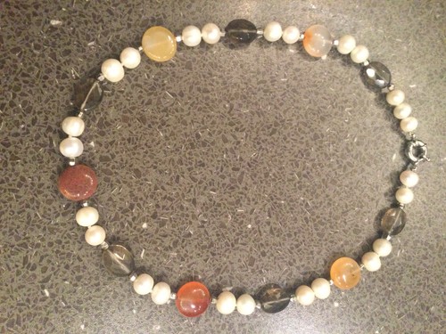 Kette collier perlenkette - collier,