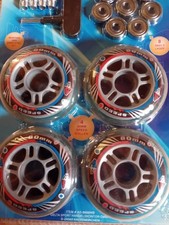 B-SQUARE Inline Skate Rollen 4x 80mm Speed Mehrfarbig NEU