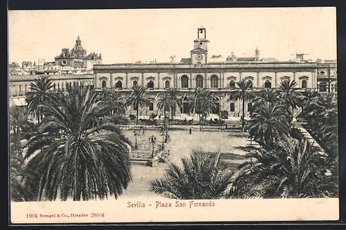 Ansichtskarte sevilla plaza - ansichtskarte, sevilla,