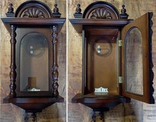 Gehäuse für Wanduhr / Pendeluhr / + Gongfeder / Gongspirale + Pendelskala