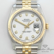 Rolex Datejust 36 mm 116233 2013 Diamanten Stahl Gelbgold 750 Automatik