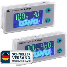 Programmierbarer Batteriestand-Tester | 12V-96V LCD-Anzeige