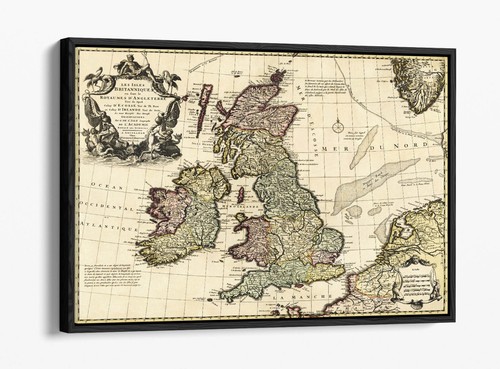 Vintage karte der britischen - der,