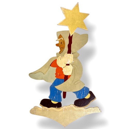 1950er holz wandfigur - 1950er, holz-wandfigur