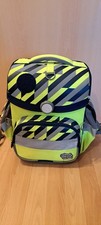 Schoolmood Schulrucksack  Gelb, Blau,Silber  mit PatchKlettverschluss+Geldtasche