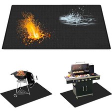 Feuerfeste Grillunterlage Silikon Glasfaser 100x150cm hitzebeständig