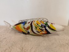 Deko Kunst Glas Fisch mehrfarbig mundgeblasen
