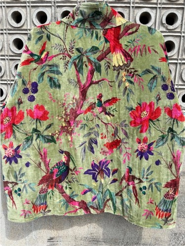 Florale samtjacke - florale, |
