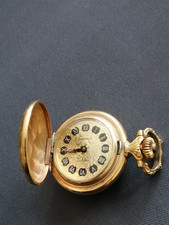 alte DUGENA Classic Kettenuhr vergoldet Taschenuhr Uhr Damenuhr Vintage