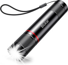 Blukar LED Taschenlampe Aufladbar, Superhelle Zoombare 2000L Mini Torch Mit 4 Li