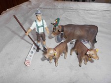 Bullyland Almauftrieb Kuh Kälbchen Hirte