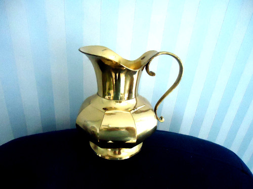 Messing henkel vase krug - messing,