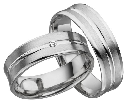 Trauringe silber - 2x,