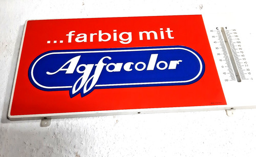 Agfacolor werbeschild mit - agfacolor,