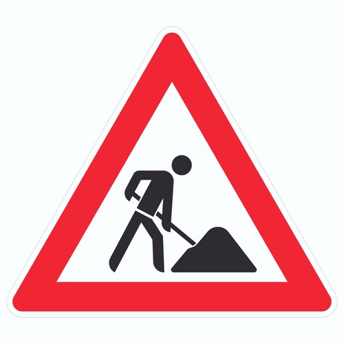 Achtung baustelle aufkleber - achtung,