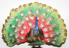 Vintage Plastik Figur Pfau schlägt Rad Schlossgarten Modelleisenbahn G Spur