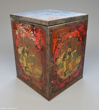 GROßE Blechdose -T&G (Thams und Garfs) VIA SUEZ CANAL SUPERFINE...- wohl um 1915