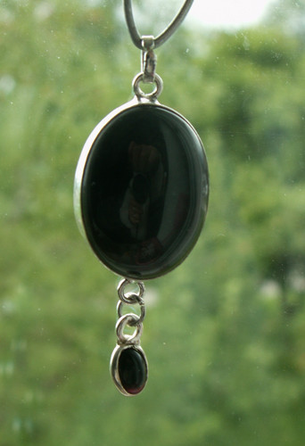 Onyx edelstein anhänger - onyx,