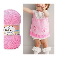 5 x NAKO Bebe 100 Babywolle,Handstrickgarn,  Babystrickgarn 