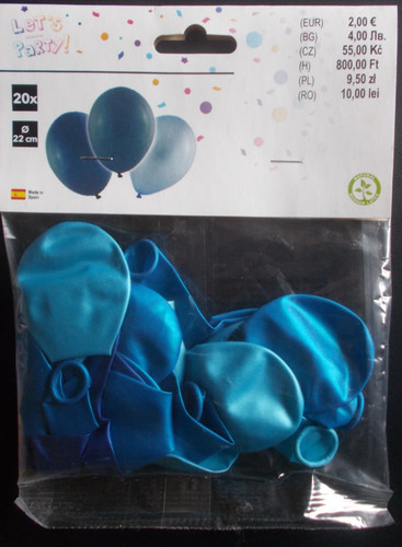 Luftballons blau metallic - luftballons,