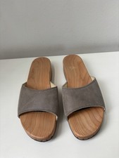 Woody Clogs 41  Pantolette Sandale Latschen Slipper nude grau - Modell Heidi
