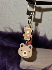 Handgebastelter Schlüssel-/ Tascheanhänger *Teddykopf*