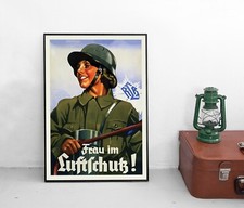 Poster frau luftschutz - poster, luftschutz"