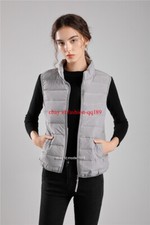 Damen DaunenWeste verstecken Stepp weste Übergangsweste jacke leicht mit Beutel