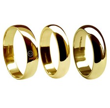 6mm 18ct Gelbgold D Form