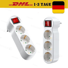2X Doppelstecker Mehrfachstecker Steckdose Steckdosenadapter 3-fach Multistecker