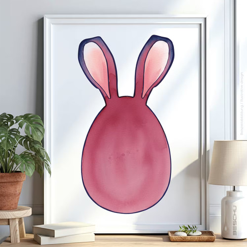 Ostern hase schablone malen - hase, v3